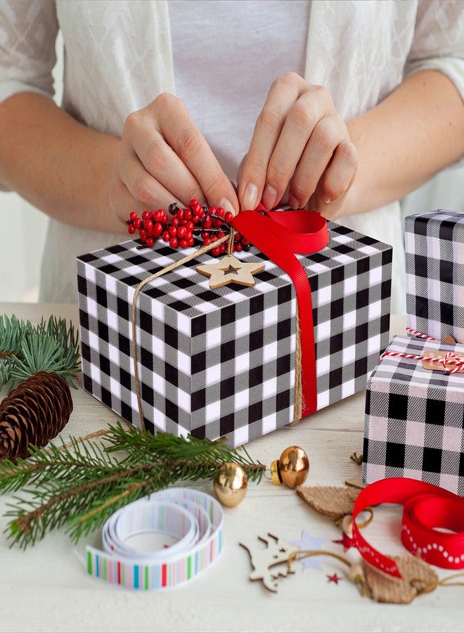 MIAHART 60 Sheets Christmas Tissue Paper 14 x 20inch Buffalo Styles White Black Plaid Gift Wrapping Tissue Paper for DIY Crafts Gift Bags Christmas New Year Party Supplies - Image 5